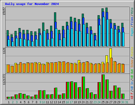 Daily usage for November 2024