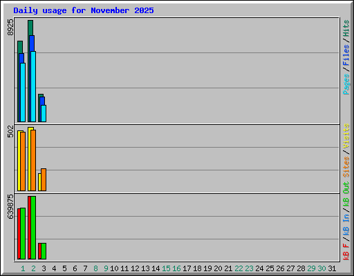 Daily usage for November 2025