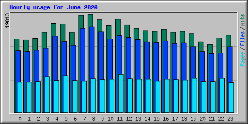Hourly usage for June 2020