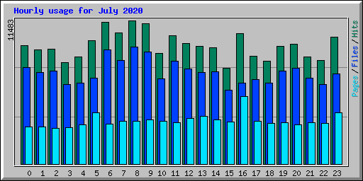 Hourly usage for July 2020