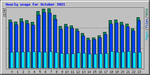 Hourly usage for October 2021