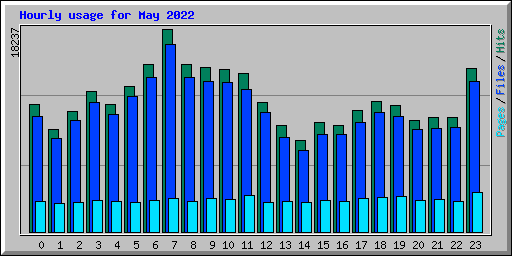 Hourly usage for May 2022