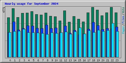 Hourly usage for September 2024