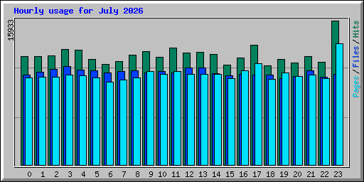Hourly usage for July 2026
