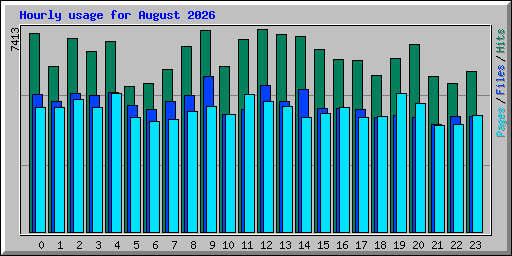 Hourly usage for August 2026